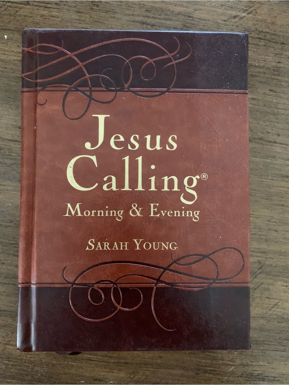 Jesus Calling Morning & Evening by Sarah Young - Brown Hardcover